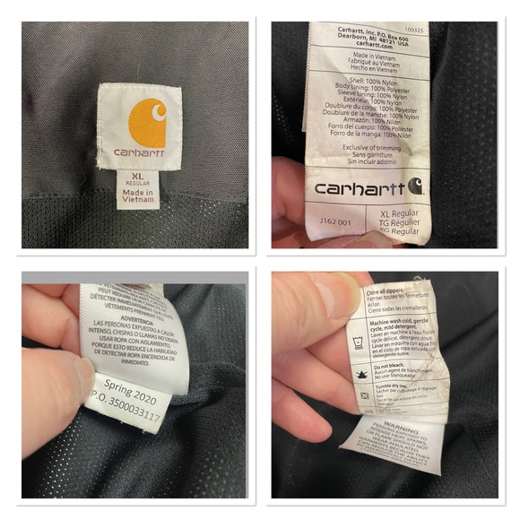 Carhartt Storm Defender Shoreline Hooded Work Jacket RL Carriers Waterproof XL - Picture 5 of 16